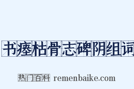 书瘗枯骨志碑阴组词是什么意思的图片